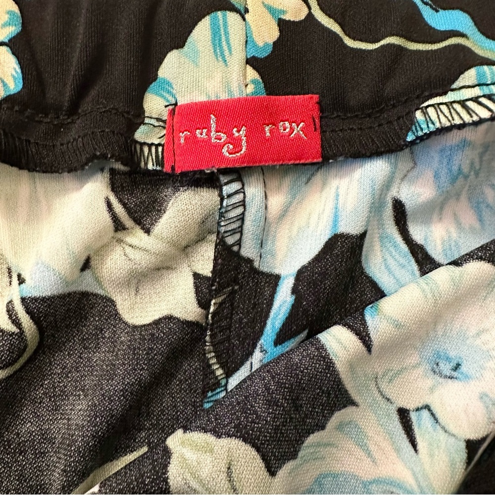 Ruby Rox Blue and White Asymmetrical Ruffled Sundress - Picture 4 of 8